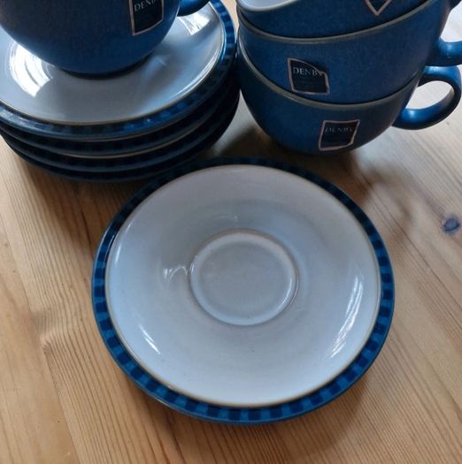 Denby 'Reflex' Tea/ Coffee Cups and Saucers x 6 BNWT