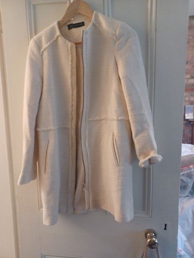 Zara cream coat