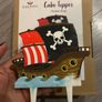pirate ship cake topper and candle no 6 Image 3