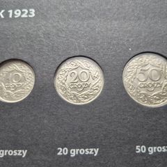 Poland 10 , 20 , 50 gr coin 1923