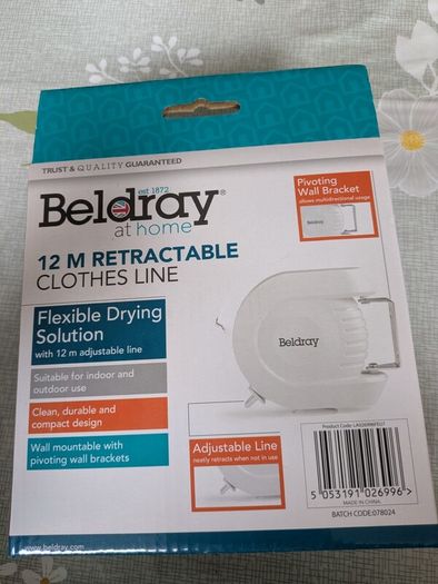 Brand New Beldray 12 M Retractable cloth line