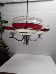 Chrome three globe shandelier