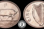 [#2365] - Ireland 1964 | Irish 1s | One Shilling | Bull | KM.14a | MS