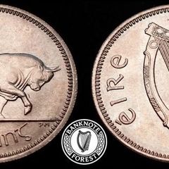 [#2365] - Ireland 1964 | Irish 1s | One Shilling | Bull | KM.14a | MS