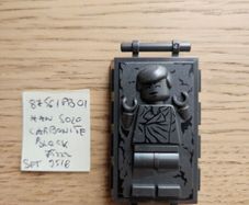 lego 87561p01 han solo carbonite block, set 75222, 9516