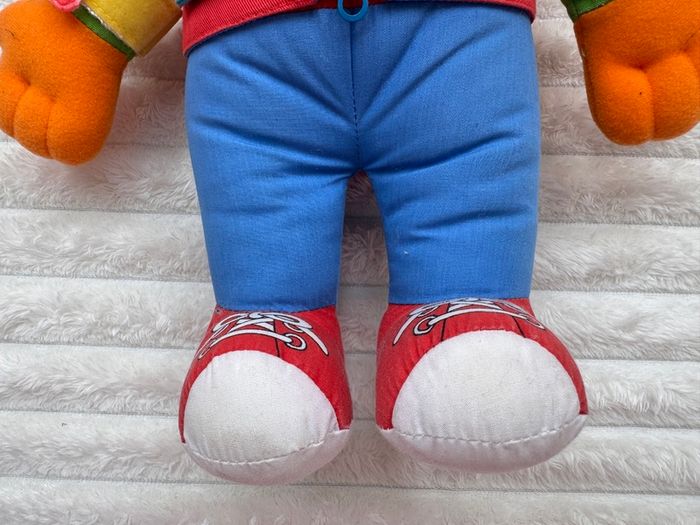 Playskool Dress Me Up Ernie Sesame Street Plush 1990 Vintage approx. 35 cm. Used Damaged Please see photos