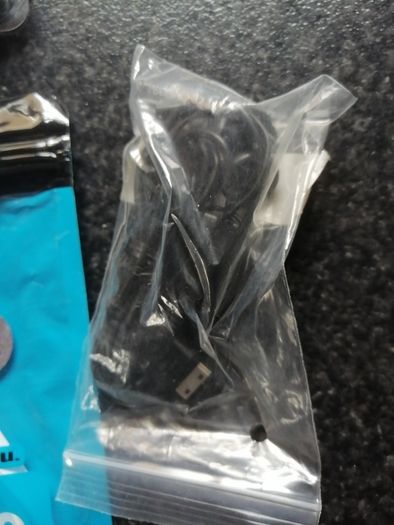Phone and car chargers and headphones
