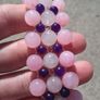 Rose,Clear Quartz and Amethyst Bracelet Image 10