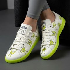 Unisex Size 7 adidas Stan Smith Monsters Inc Mike Wazowski Sneakers FZ2706 NEW