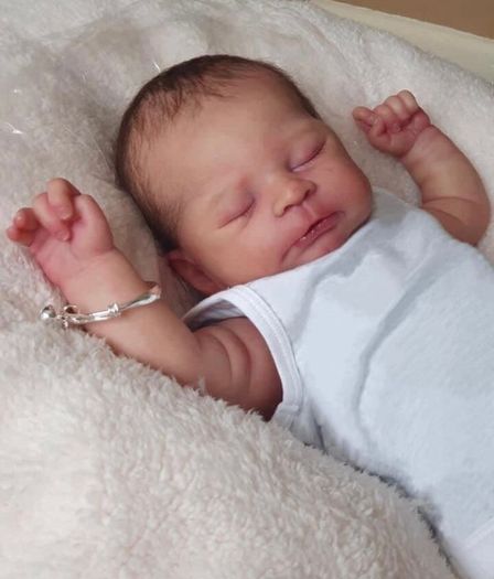 Reborn Baby Dolls That Look Real 21 Inch Sleeping Newborn Baby Boy Soft Silicone Vinyl Lifelike Baby Dolls with Pacifier+Bottle (FREE POSTAGE)