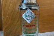 Vintage novelty Tabasco Brand glass cocktail shaker