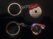Jdm style turbo and brembo keychain