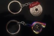 Jdm style turbo and brembo keychain
