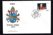 1979 Ireland Papal Visit of Ireland Commemorative Stamp P&amp;T Addressed First Day Cover with Maigh Nuad (Maynooth)  Pictorial Cancel