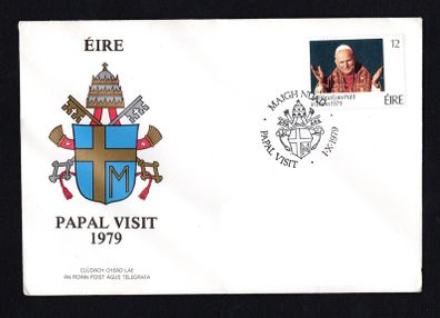 1979 Ireland Papal Visit of Ireland Commemorative Stamp P&T Addressed First Day Cover with Maigh Nuad (Maynooth)  Pictorial Cancel