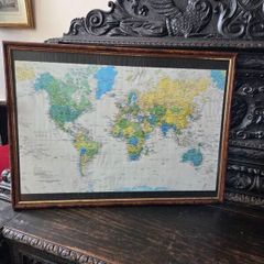 1995 Framed Map of the World