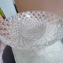 Vintage Large BOWL Walther Brilliant Hansa Pattern Pressed Glass Bowl Image 5