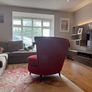 Red swivel accent chair Image 2