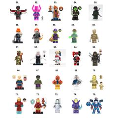 Super Hero Minifigures Compatible Marvel DC (F-P)