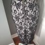 Beautiful Fitted Black Lace Look Floral Pencil Skirt (Size 8) Image 4