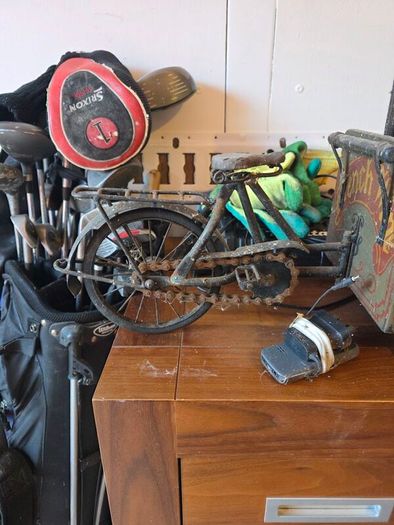Vintage Miniature Tricycle Bottle Holder
