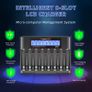 USB-C  8-Slot Smart Batteries Charger for AA  And AAA Image 3