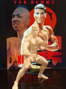 3D Printed Jean-Claude Van Damme Figurine From 80s Movie Kickboxer