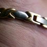 Vintage 2-Tone Gold and Silver Puffy Bracelet 7,5" long Magnetic Bracelet Image 3