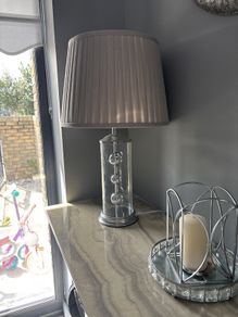 Grey Hall Table Lamp