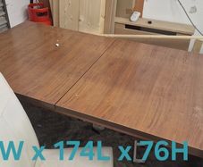 extending dining table and 6 chairs
