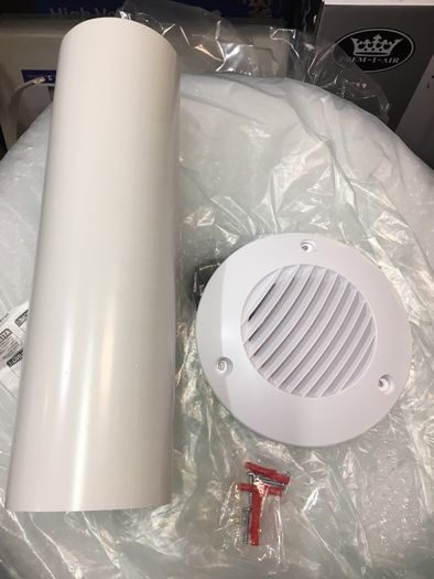 100 mm Exterior Fan Grille and Duct Kit 4 inch