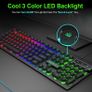 New iMICE AK-800 USB Wired LED Backlit Suspended Round Cap Gaming Keyboard. Image 6