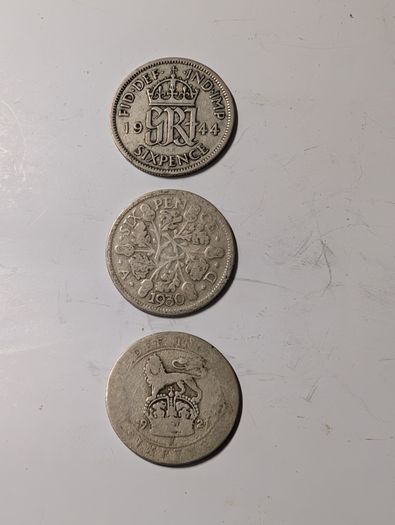 Silver Sixpences x 3 types