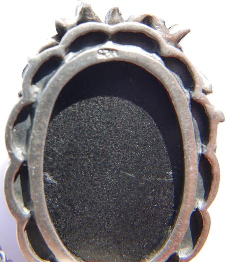 Vintage Sterling Silver 925  Pretty Cameo  Pendant and Necklace length 16,5" - 12,97g