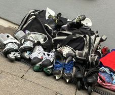 rollerblades and ice skates