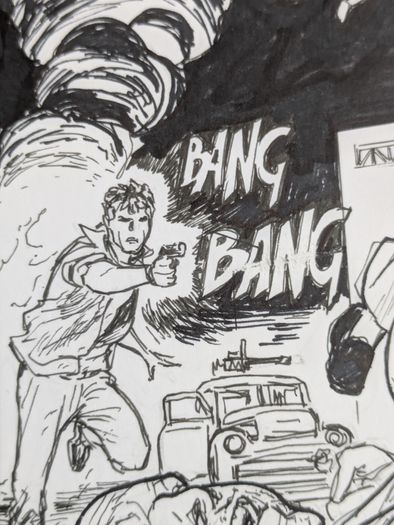 Original Comic Art Page by Fodera Marco  from Mister No issue 7 Intrigo a Manaus