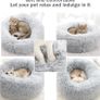 Calming Dog Cat Donut Bed - 19.7in Fluffy Plush Puppy Kitten Cuddler Round Bed, Warm and Soft Pet Cosy Anti Anxiety Beds with Non-Slip Bottom and Washable Image 5