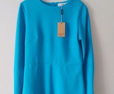 GALLERY cobalt blue peplum top
