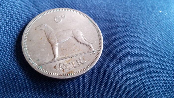 Irish Sixpence Coin. 1968.