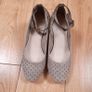 Clarks Mauve Taupe Suede Studded Ankle Strap Block Heels 4UK/37EU Image 2