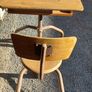 vintage French kids study art school table in very original condition very well built and sturdy Image 7