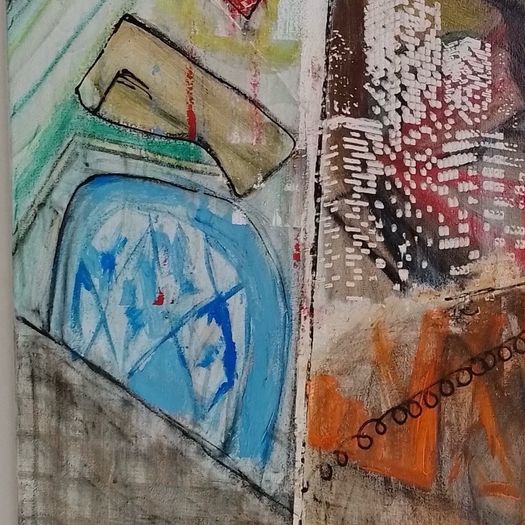 Original Painting Original Art Office Art Mid Century Style Art