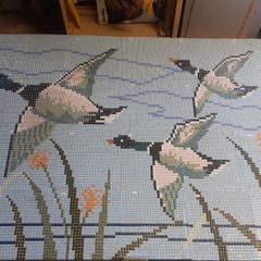 mosaic   piece  ,,ducks  in  flight