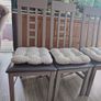 Wooden dining chairs with cushions Image 3