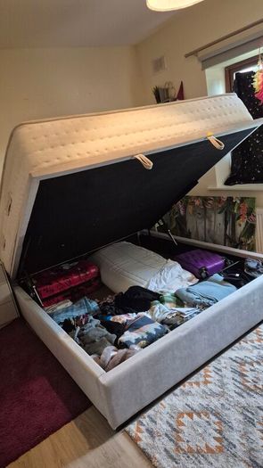 Super King Ottoman bed frame and Mattress