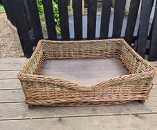 Raised Wicker Dog Bed