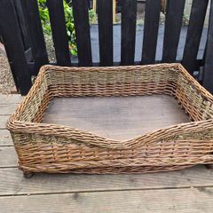 Raised Wicker Dog Bed
