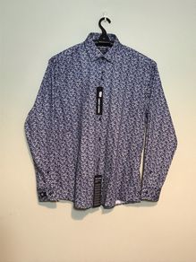 BNWT Remus Uomo Tapered Fit Mens Size Large Long Sleeve Shirt