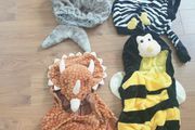 Halloween costumes zebra, shark, one size