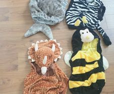 Halloween costumes zebra, shark, one size